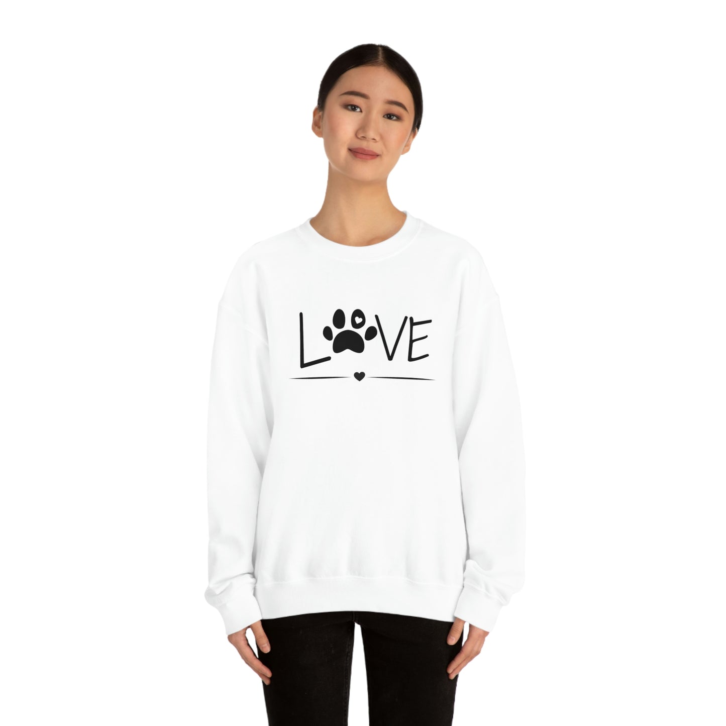 Love Paw Unisex Heavy Blend Crewneck Sweatshirt