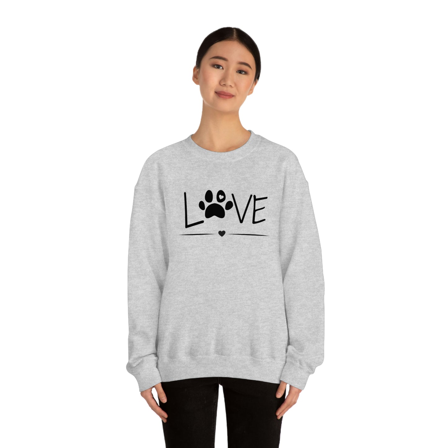 Love Paw Unisex Heavy Blend Crewneck Sweatshirt