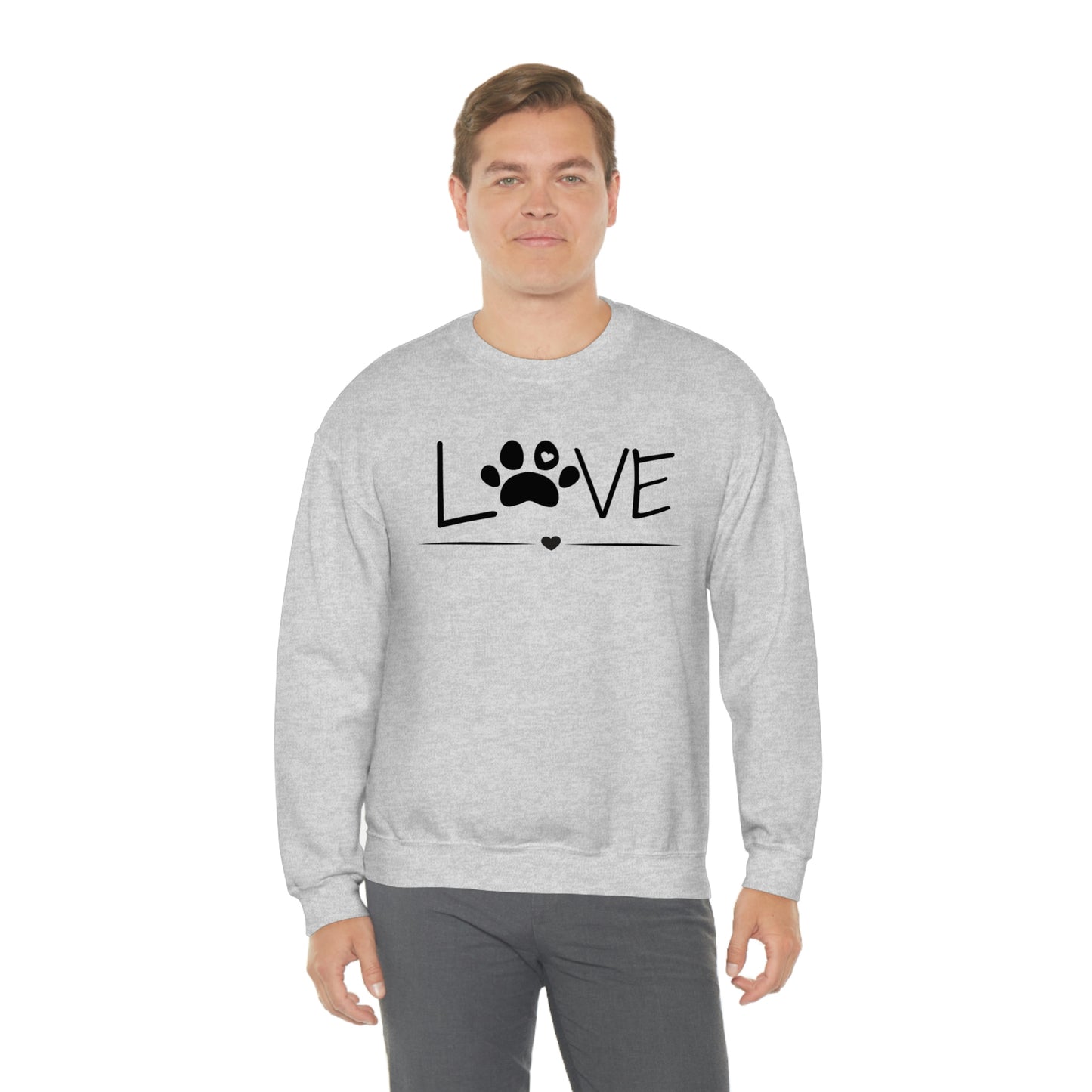 Love Paw Unisex Heavy Blend Crewneck Sweatshirt