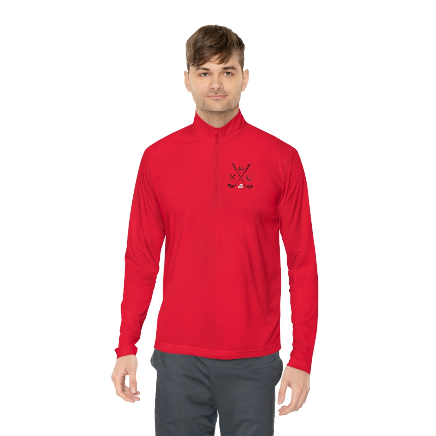 Golf Clubs Golf Ball Golf Tees Golf Cart Golf Shoes Unisex Quarter-Zip Pullover